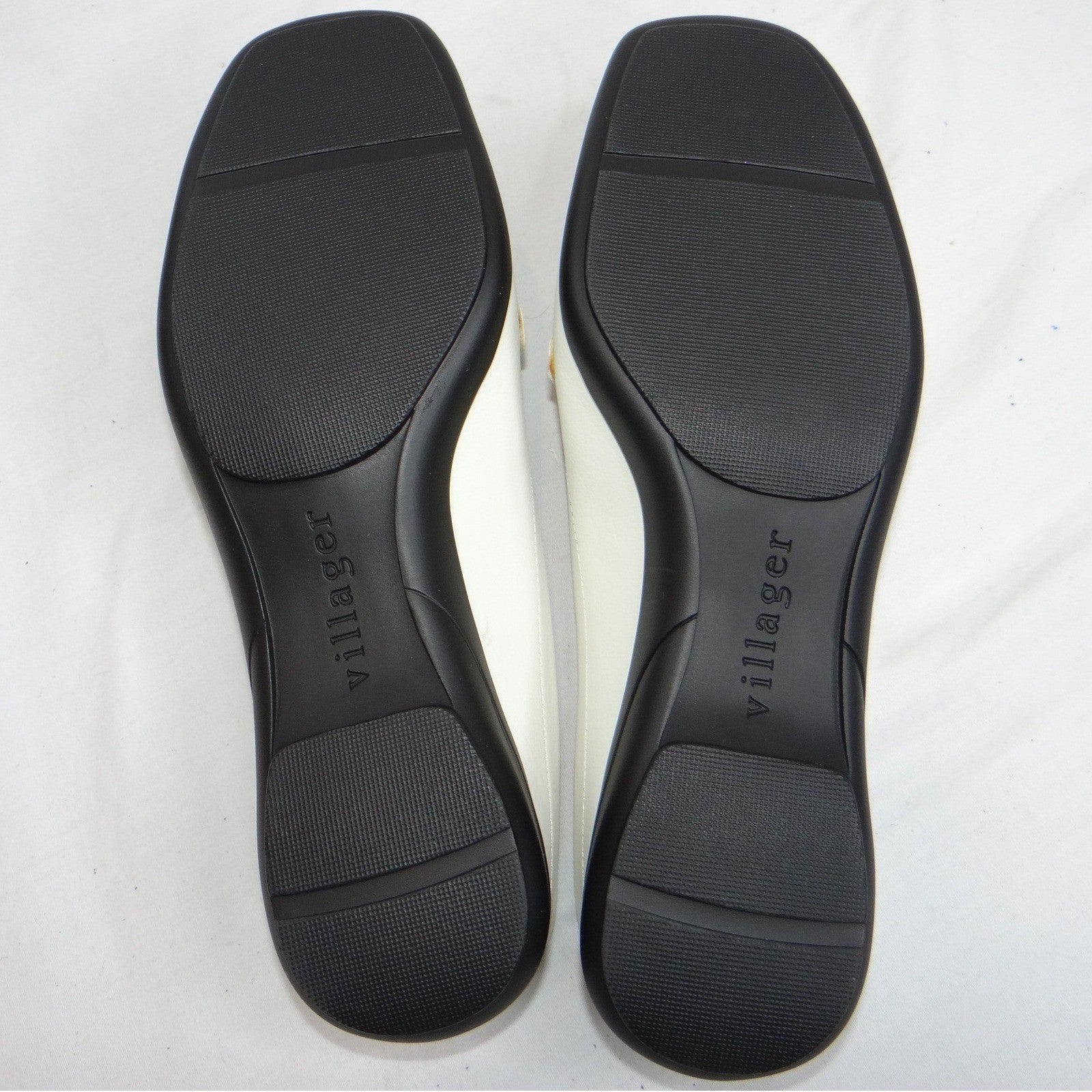 NIB Villager by Liz Claiborne Becky White Mules Loafers Shoes Women's Size 7.5 M