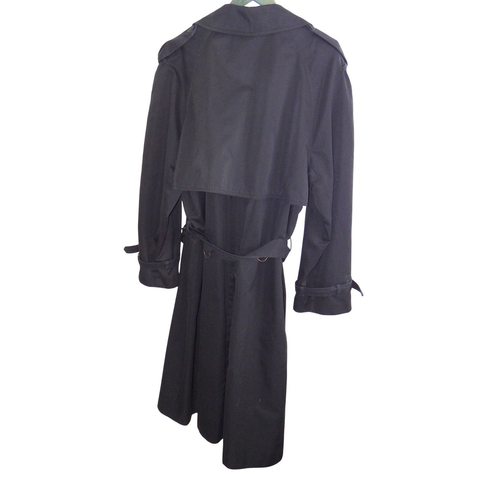 Henley by Part Tip Top Mens Black Double Breasted Belted Trench Coat Size 42