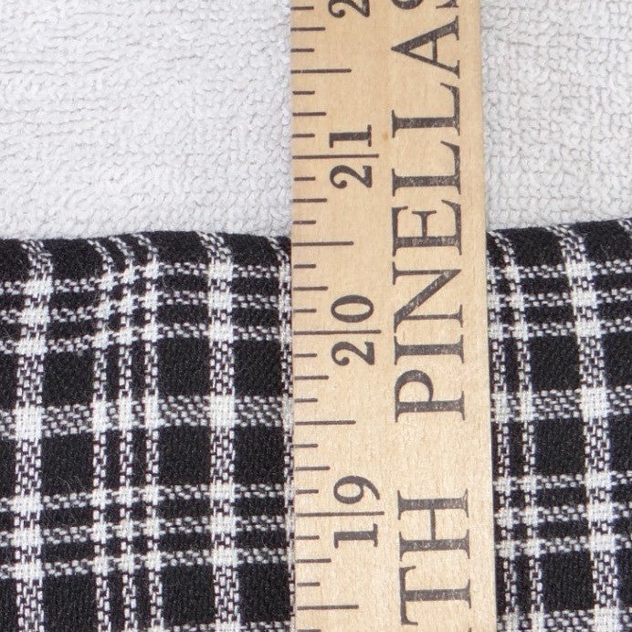 Christy Girl Dori Adler Vintage Black White Plaid Pencil Skirt High Waist