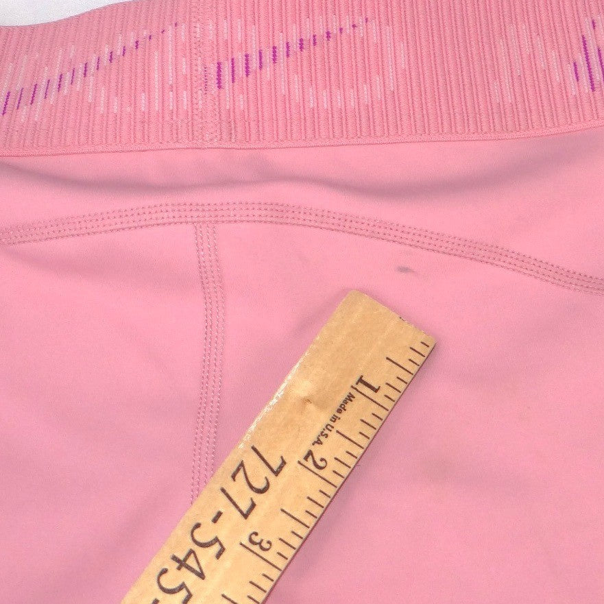 Nike Dri-FIT Womens Pink High Rise Mesh Panel Performance Leggings Size L