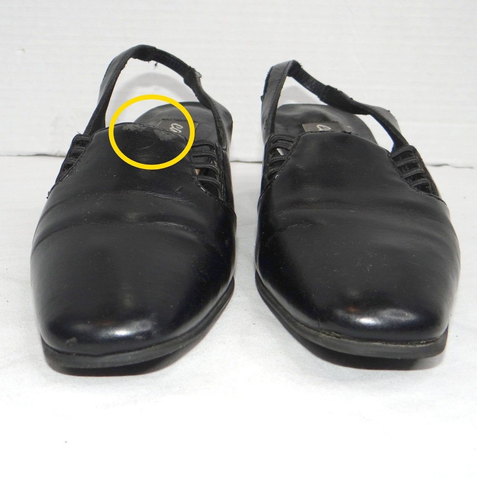 Vintage SAS Comfort Shoes Black Slingback Heels Size 7 Wide