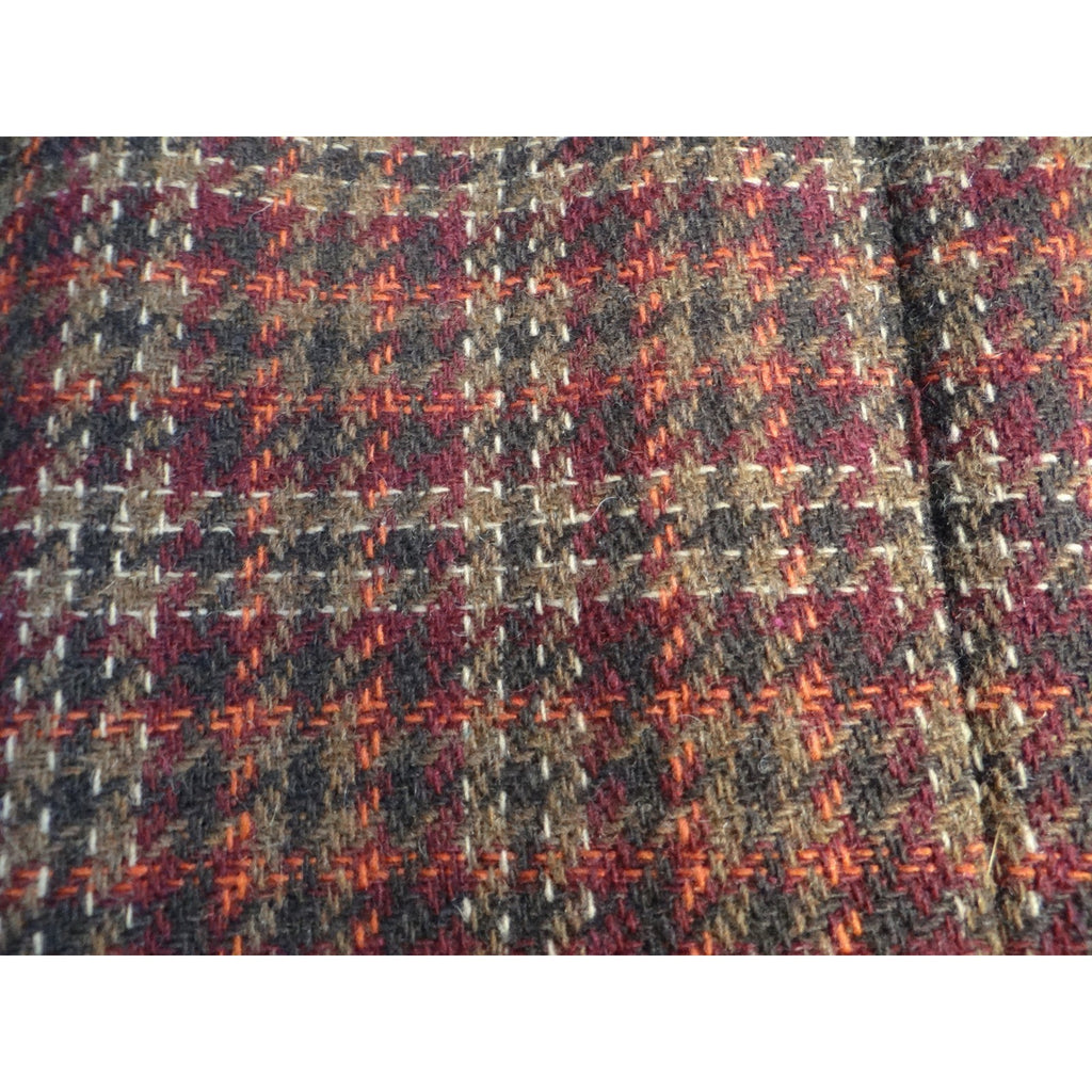 Vintage Joan Leslie Women's Plaid Blazer Jacket Sz14 Red Brown Gold Tweed Lined