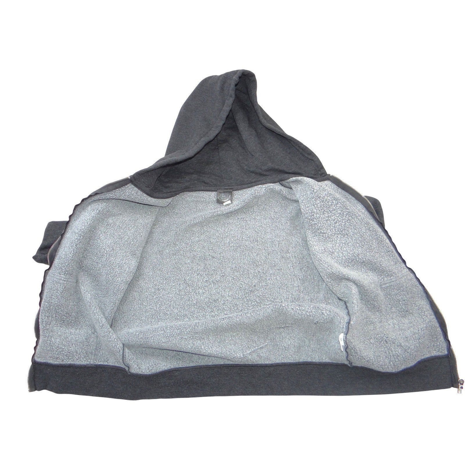 Santa Cruz Skateboards Pink Dot Logo Zip Up Hoodie Charcoal Grey Skater Mens S