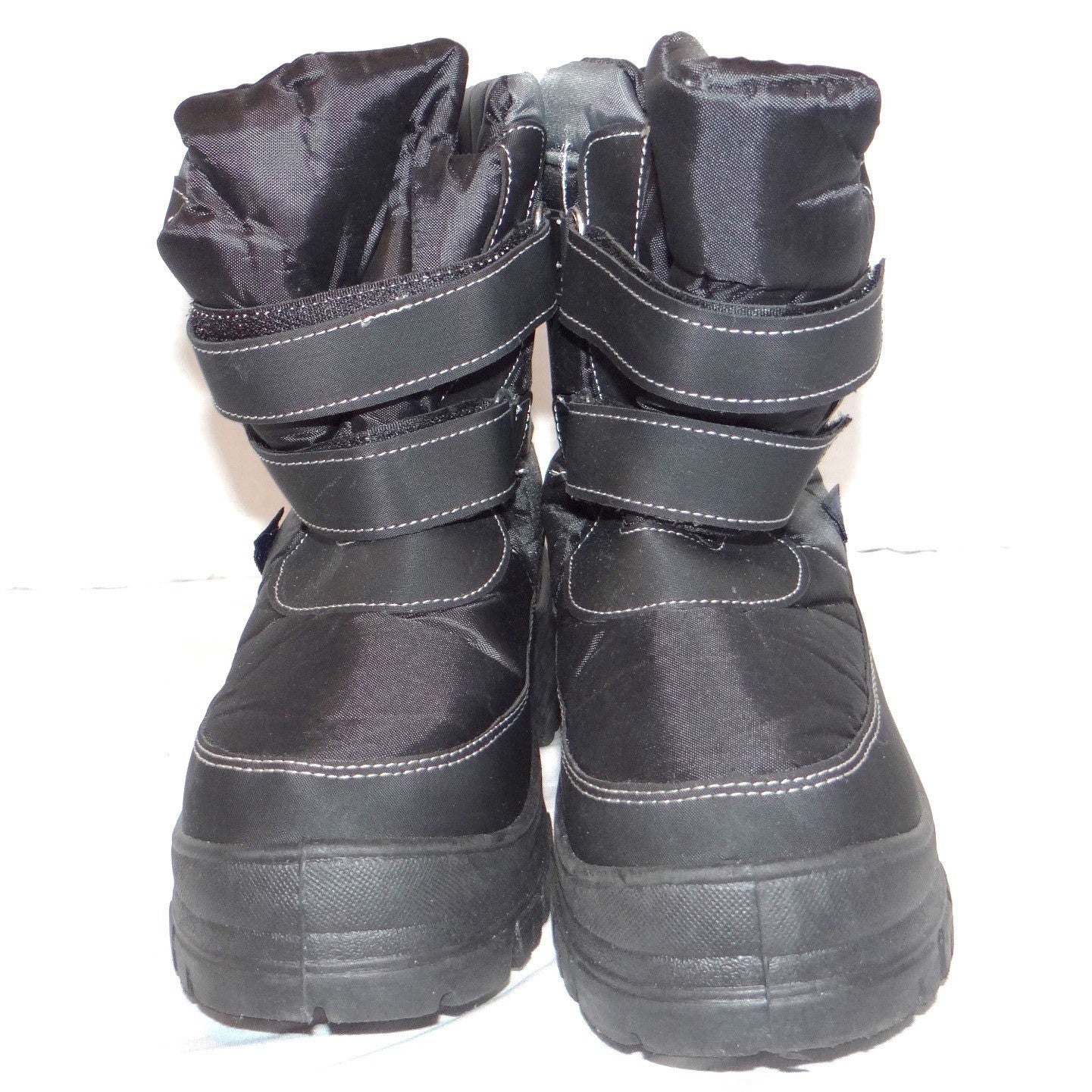 Storm Kidz Black Snow Boots Big Kid 3 Double Strap Platform Winter Shoes