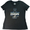 Fanatics Tampa Bay Lightning Stanley Cup Champs V Neck T Shirt Womens L