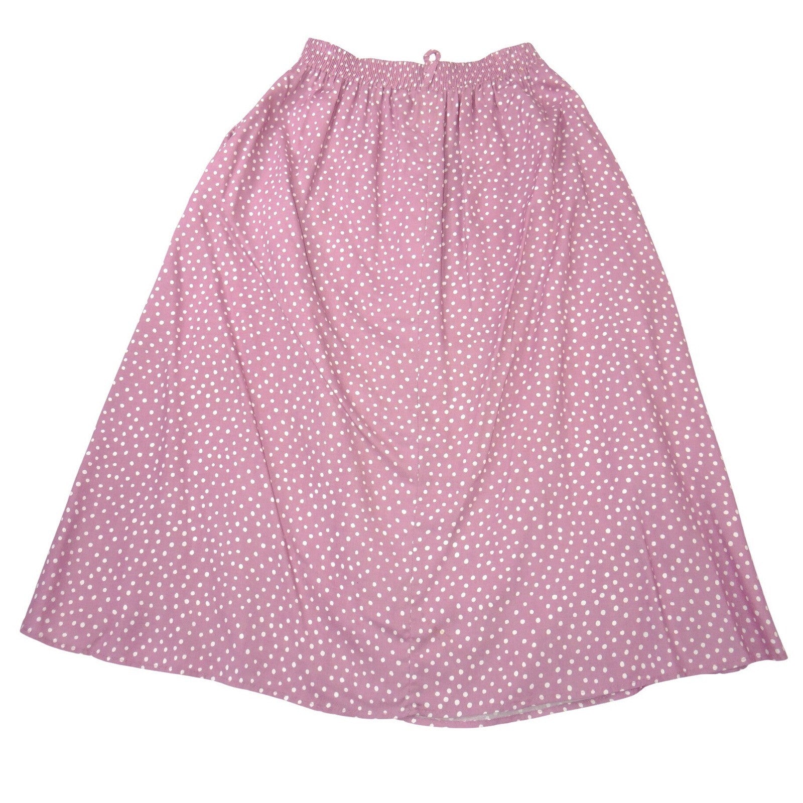 Vintage Connections Mauve Polka Dot Skirt Suit Set Blazer Skirt Belt Large 16/18