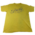 Vintage Hurley Yellow Graphic T Shirt Men's Large Regular Fit Cotton