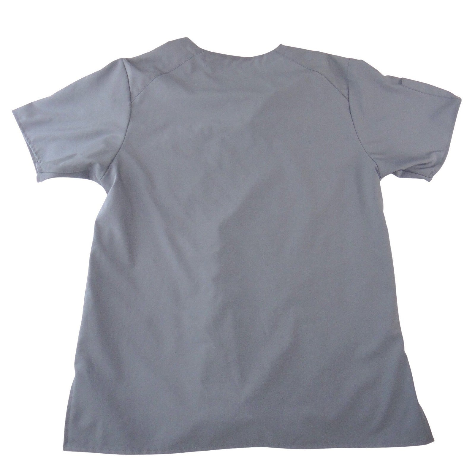 WonderWink Womens Charcoal Gray V-Neck Medical Scrub Top Size Medium