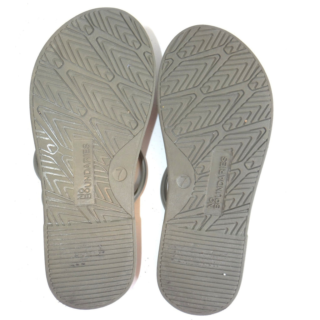 OOFOS OOlala Toe Post Sandals Slate Grey Recovery Flip Flops Womens Size 10