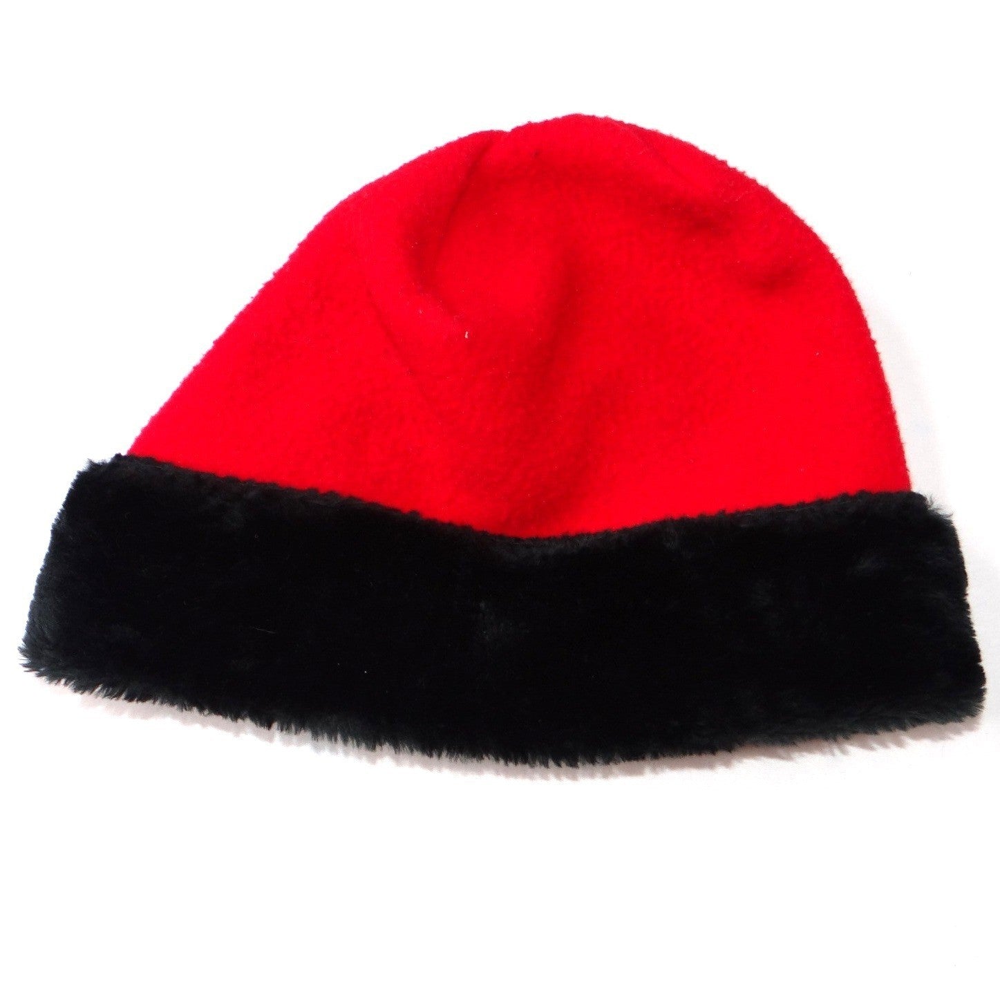 Vintage Kathleen for Sweet Herb Red Fleece Hat and Scarf Set Black Trim