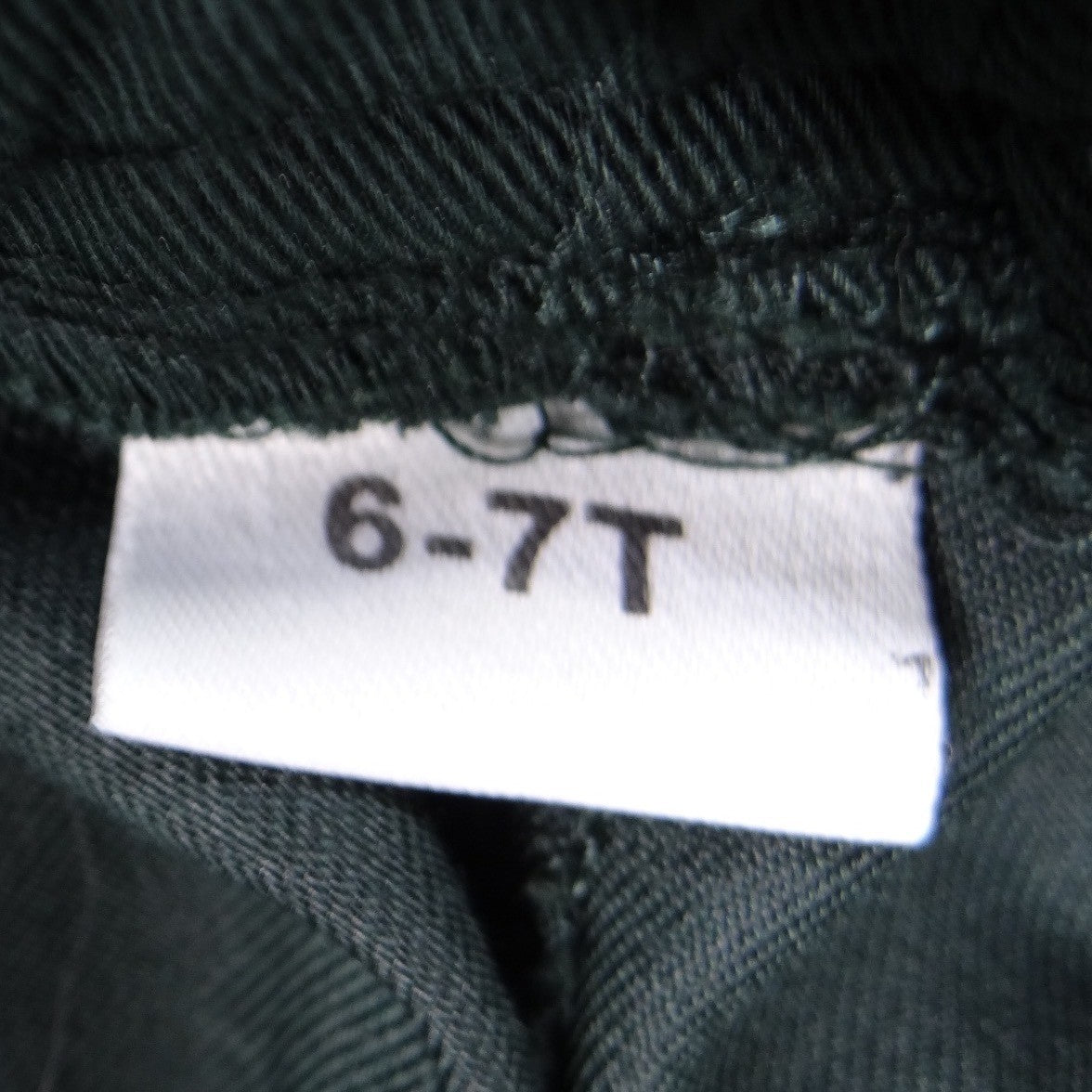 Boys Dark Green Dress Pants with Striped Suspenders Size 6-7T Formal Trousers