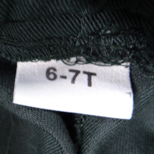 Boys Dark Green Dress Pants with Striped Suspenders Size 6-7T Formal Trousers