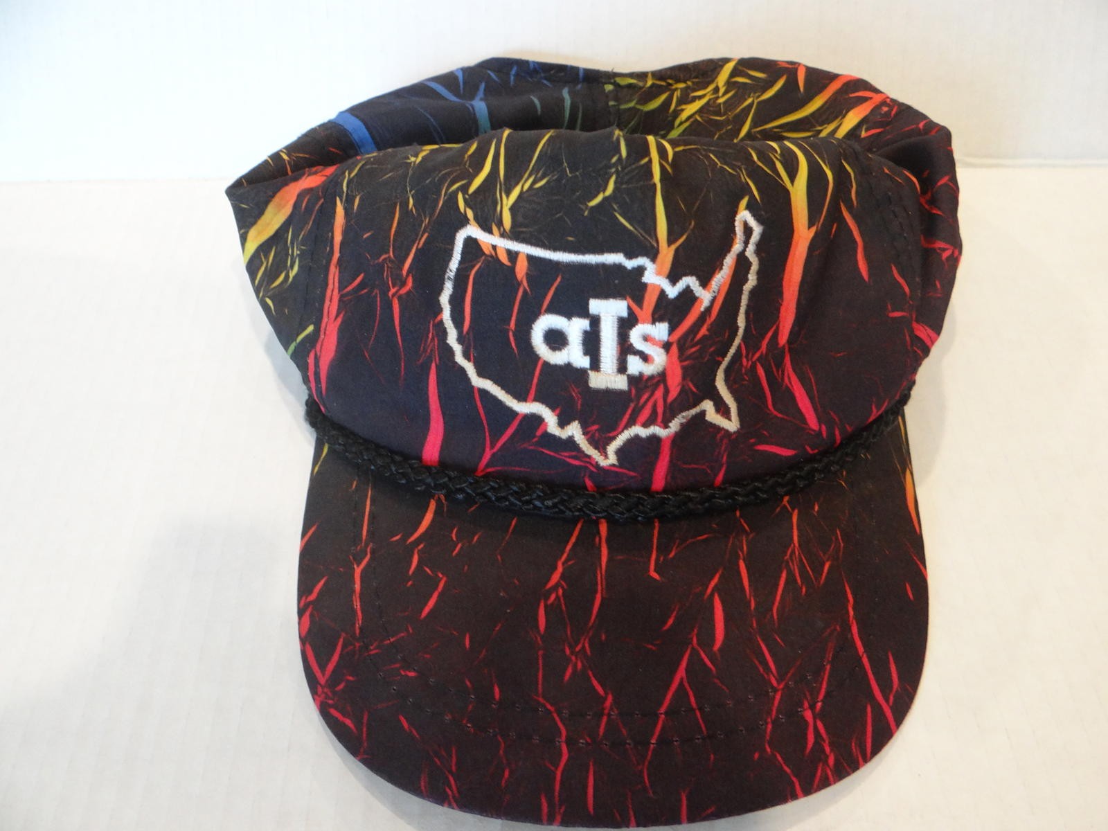Vintage Multicolor AIS Automotive Cap with USA Map Design