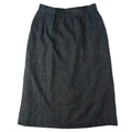 VTG Womens Plaid Tweed Maxi Skirt Dark Multi Color Classic Tailored Knee Length