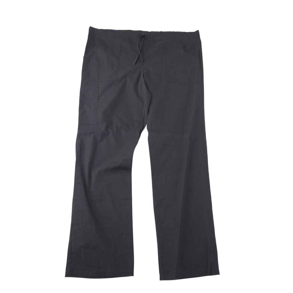 Scrubstar Womens Black Medical Scrub Set V-Neck Top Cargo Pants WM00B068 Size M