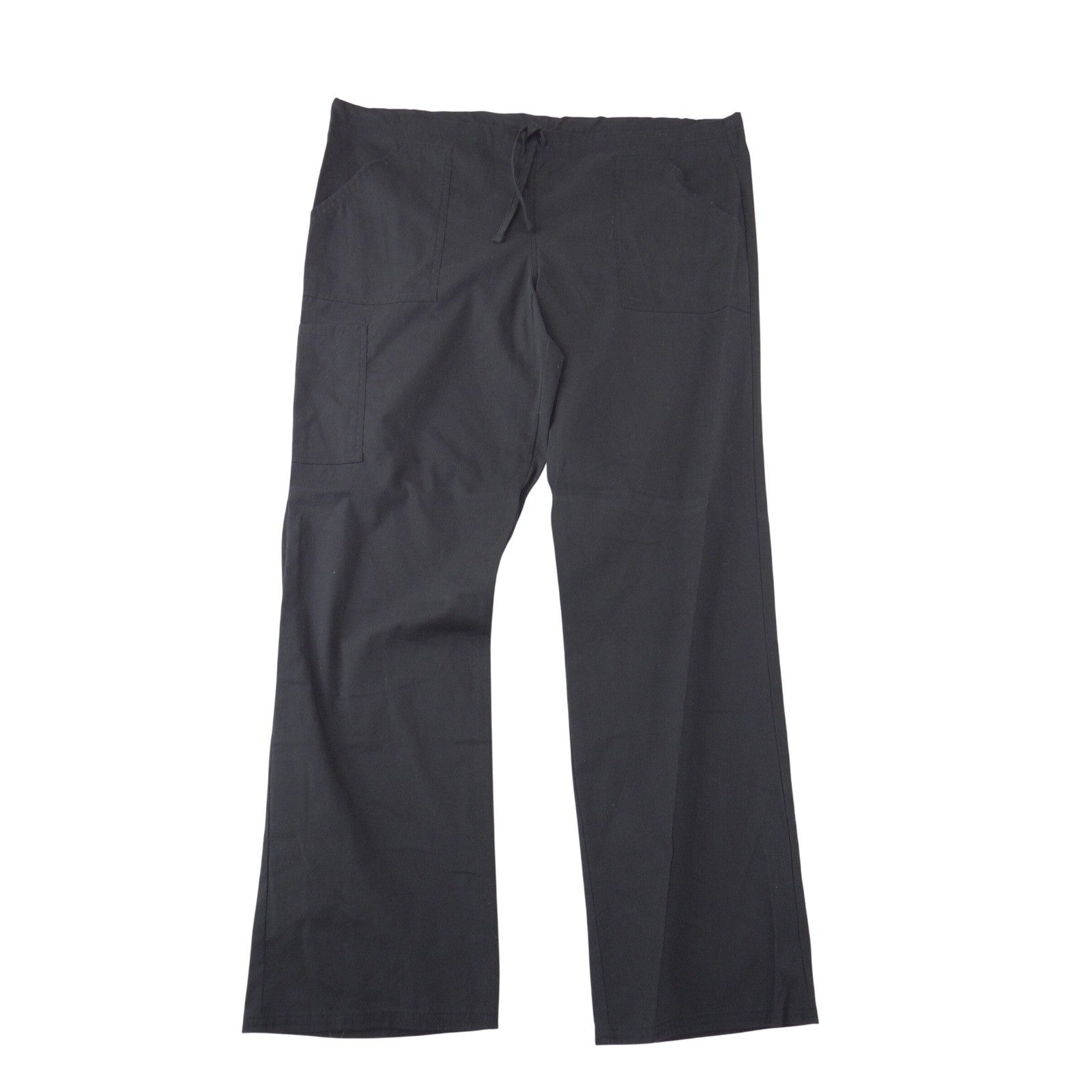 Scrubstar Womens Black Medical Scrub Set V-Neck Top Cargo Pants WM00B068 Size M