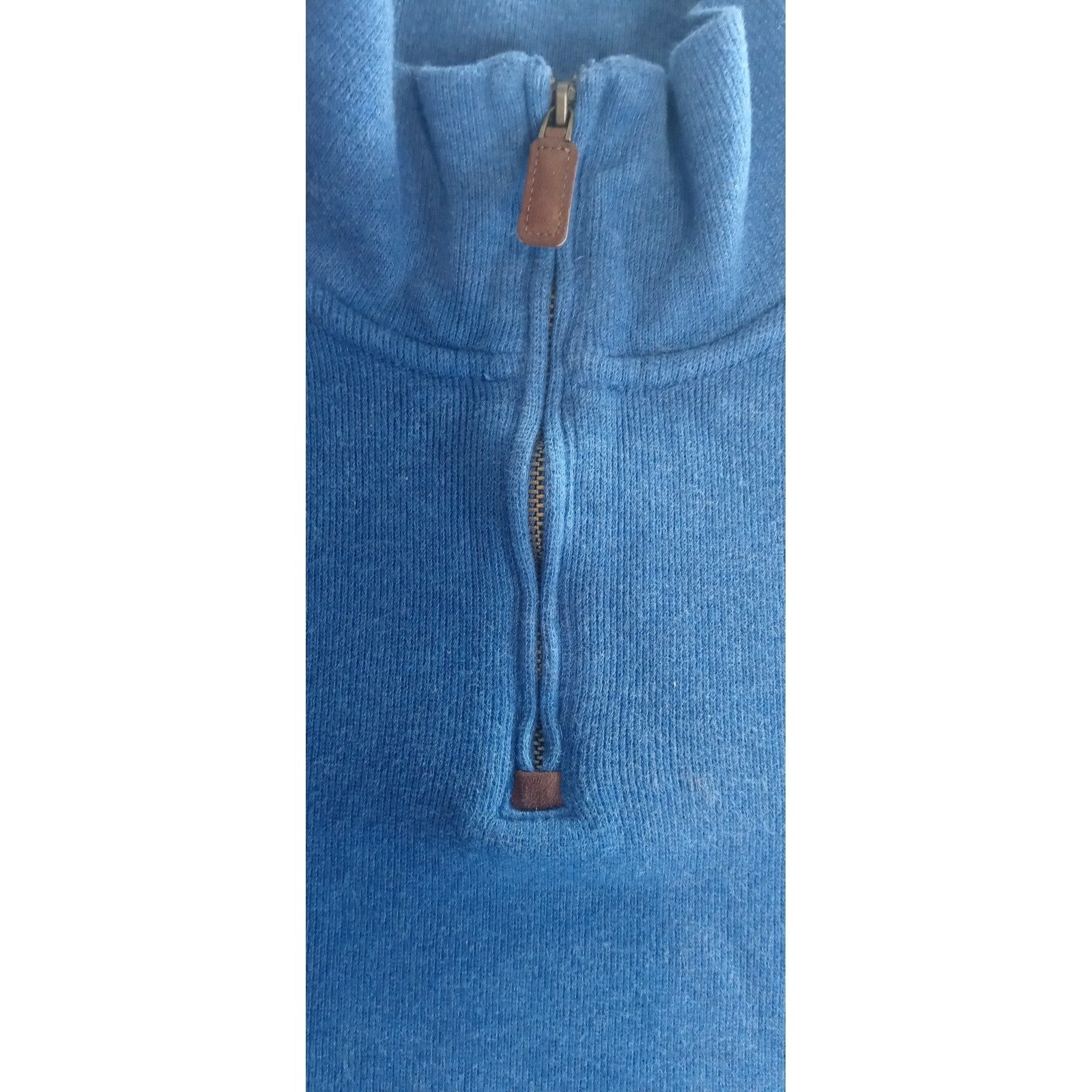 Ralph Lauren Mens Blue Quarter Zip Pullover Sweater Size L