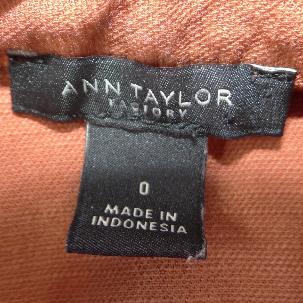 Ann Taylor Factory Burnt Orange Sleeveless Wide Leg Button Front Jumpsuit 0