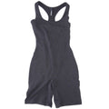 Womens Charcoal Black Racerback Athletic Romper Unitard Bodysuit XS