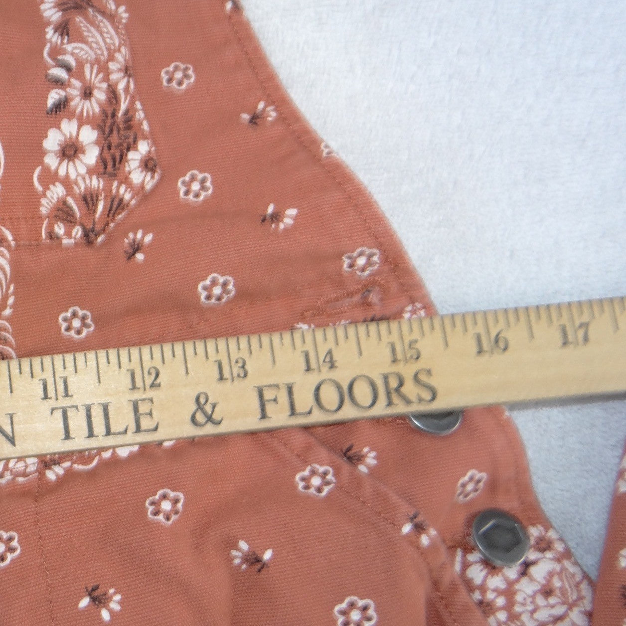 RVCA Womens Bandana Patchwork Overalls Clay Terracotta Floral Canvas Bib 27