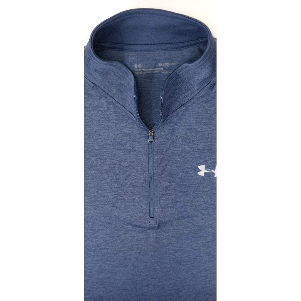 Under Armour Mens 1/2 Zip Pullover Long Sleeve Athletic Shirt Navy Blue Size XL