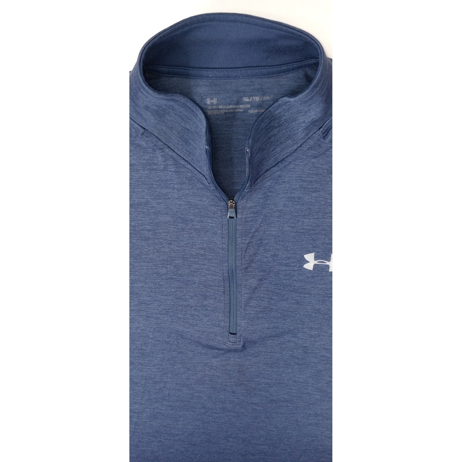 Under Armour Mens 1/2 Zip Pullover Long Sleeve Athletic Shirt Navy Blue Size XL