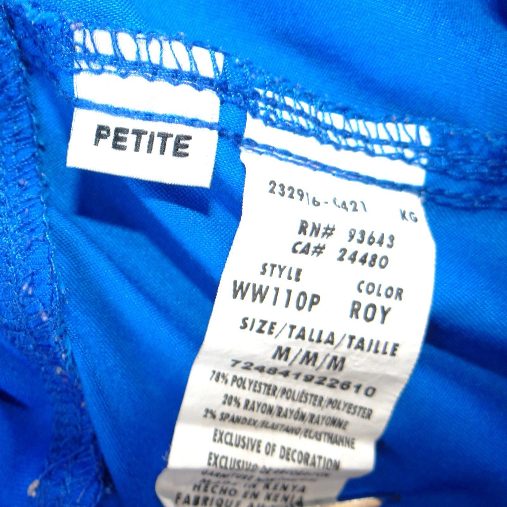 Cherokee Workwear Royal Blue Cargo Scrub Pants WW110P Womens Medium Petite