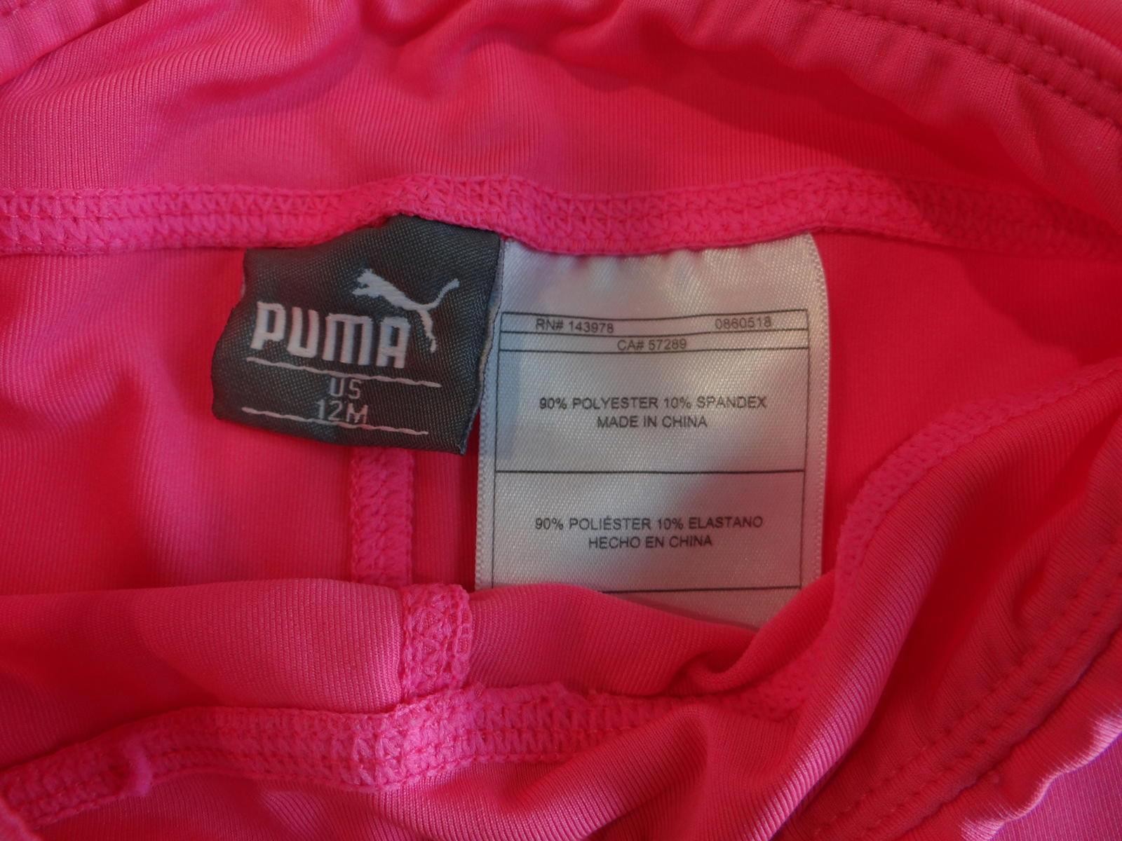 PUMA Girls' Hot Pink Leggings - Size 12 MONTHS