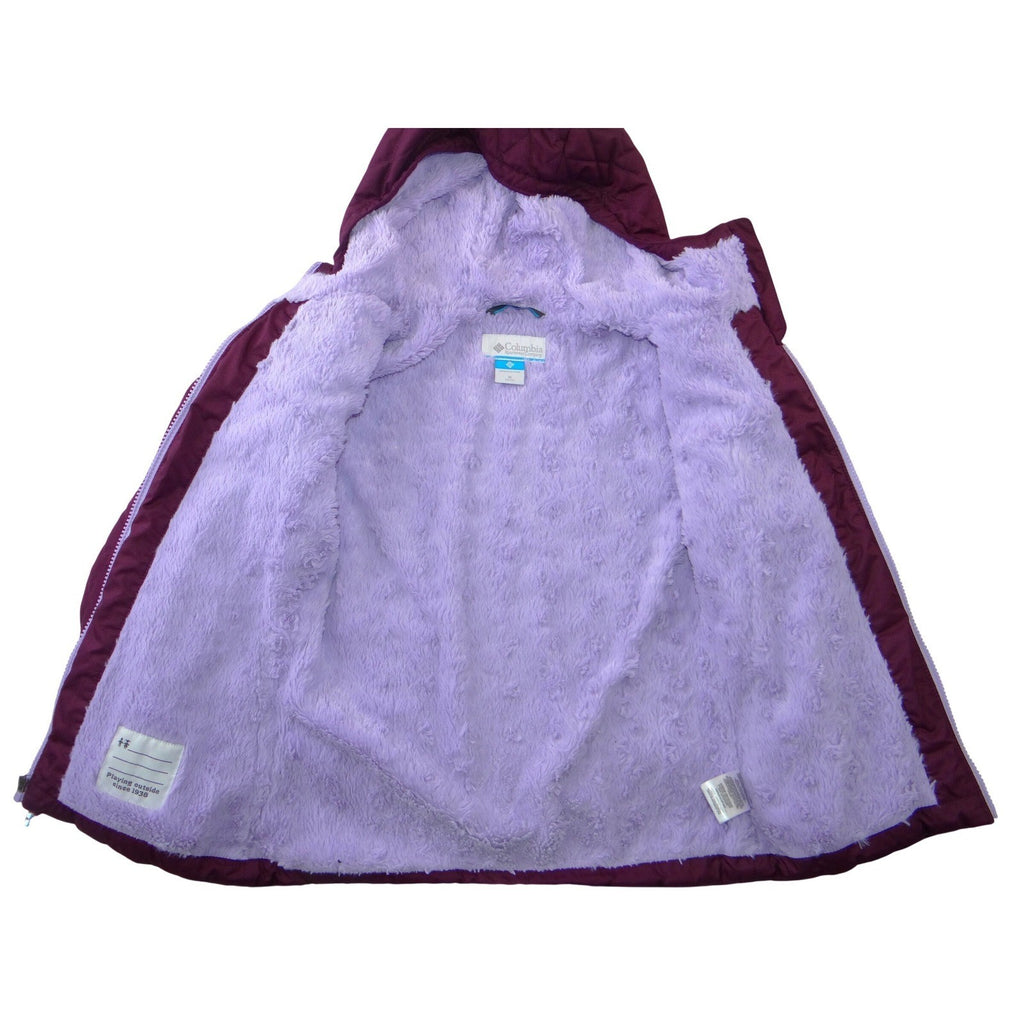 Columbia Girls Bella Cascade Hooded Quilted Puffer Jacket Purple M