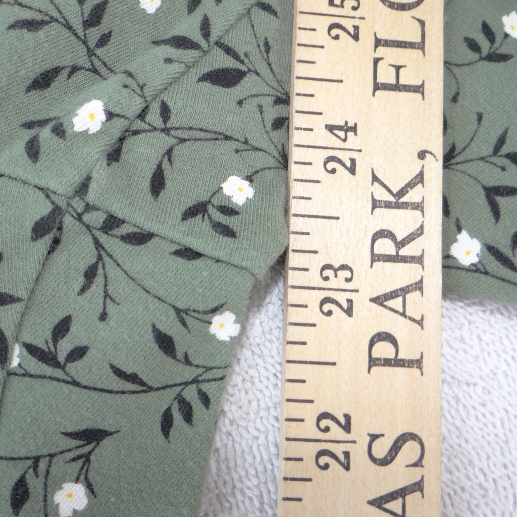 Old Navy Womens Sage Green Floral Print Cotton Spandex Leggings Size M 2305