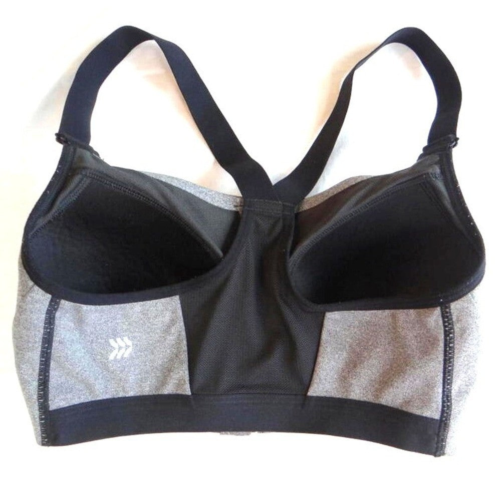 All in Motion Women's Sports Bra - Zip Front, Size 34D