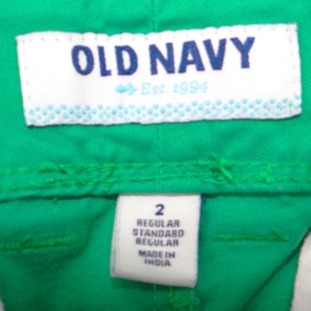 Old Navy Womens Green Regular Standard Straight Leg Chino Pants Size 2