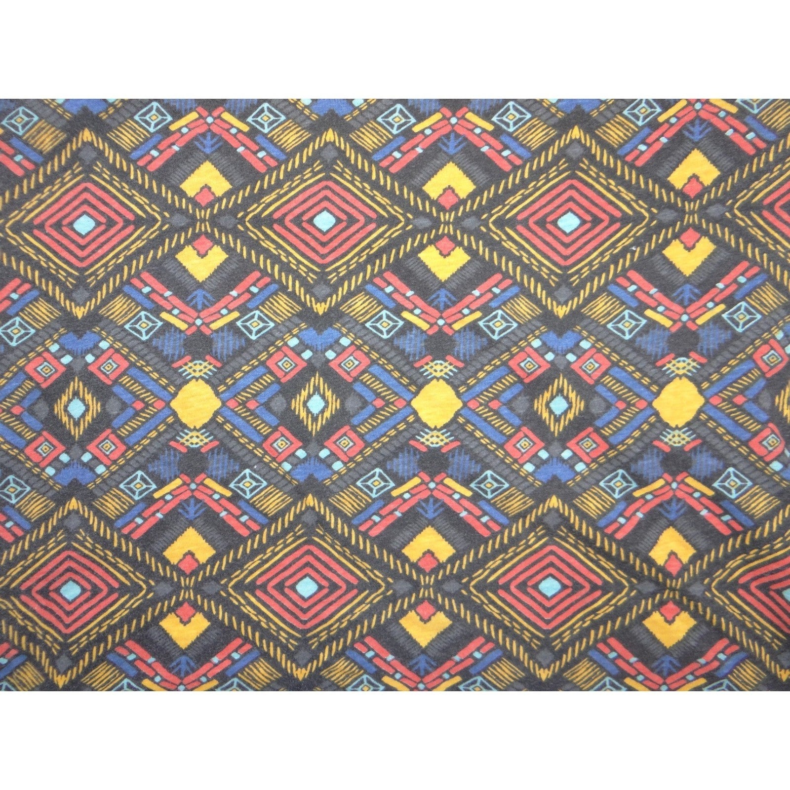 Vintage WXYZ Mens Small Geometric Tribal Print T-Shirt Short Sleeve Crewneck