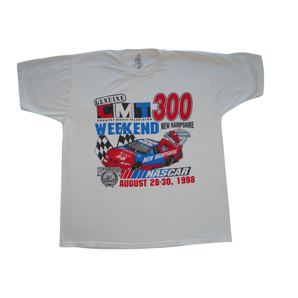 Vintage CMT 300 NASCAR Weekend New Hampshire T-Shirt 1998
