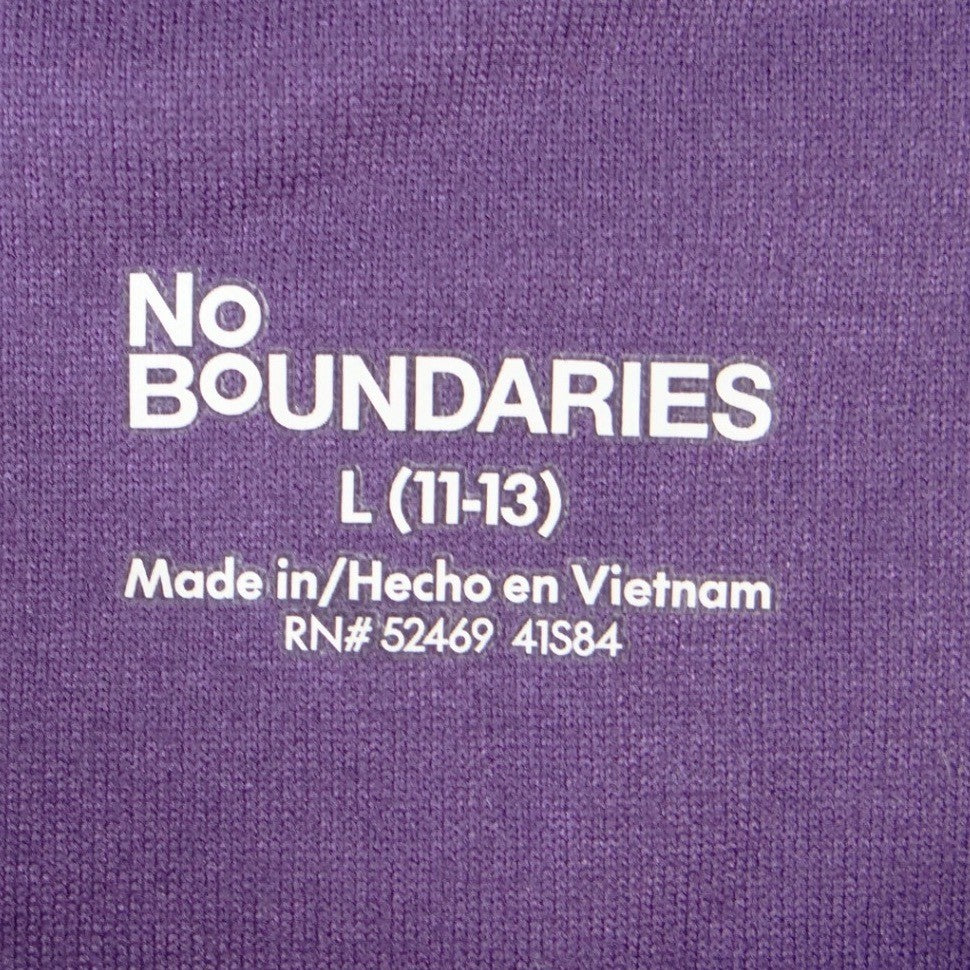 No Boundaries Purple Scoop Neck Tank Top Womens Large 11-13 Solid Basic