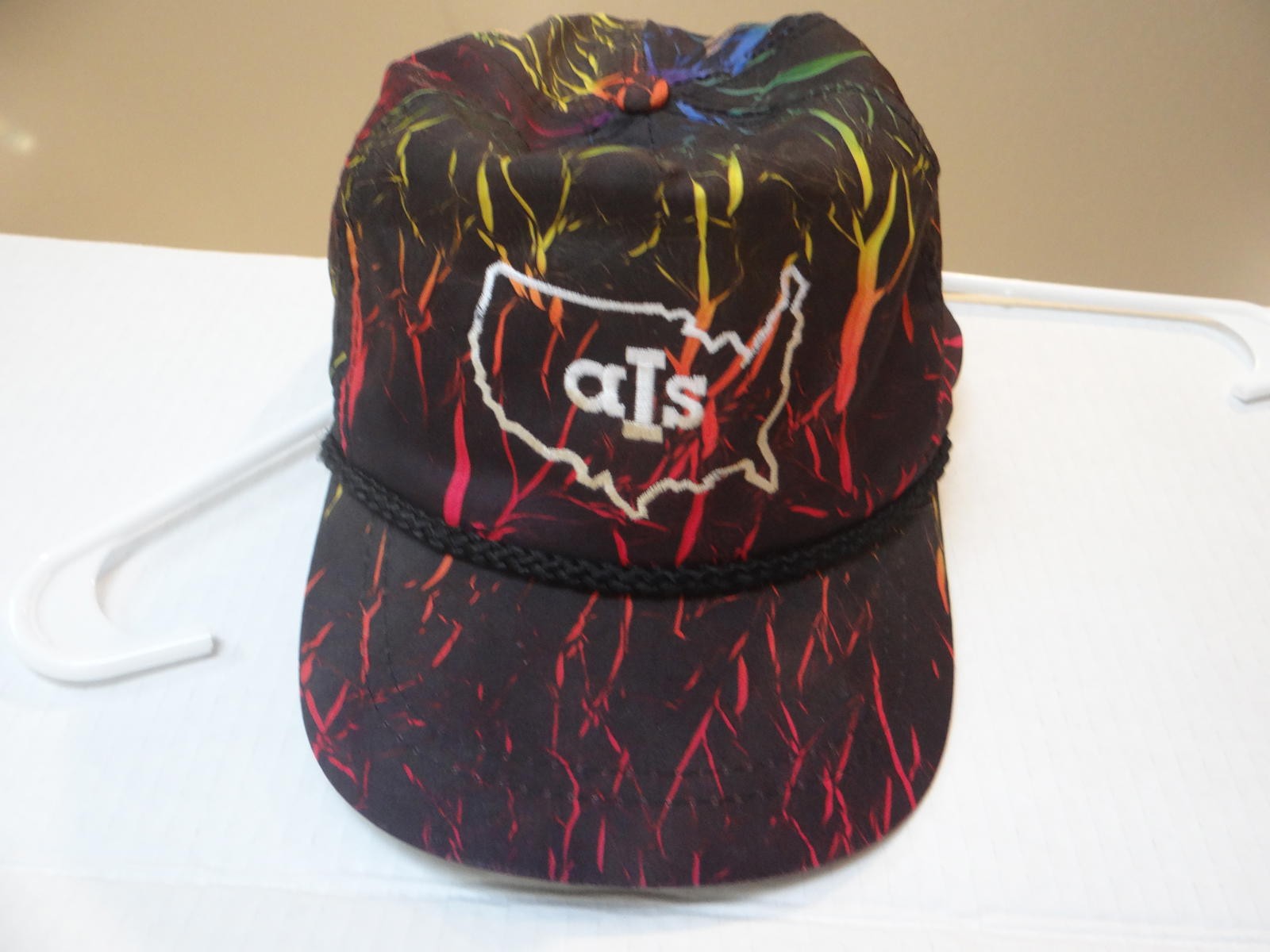 Vintage Multicolor AIS Automotive Cap with USA Map Design