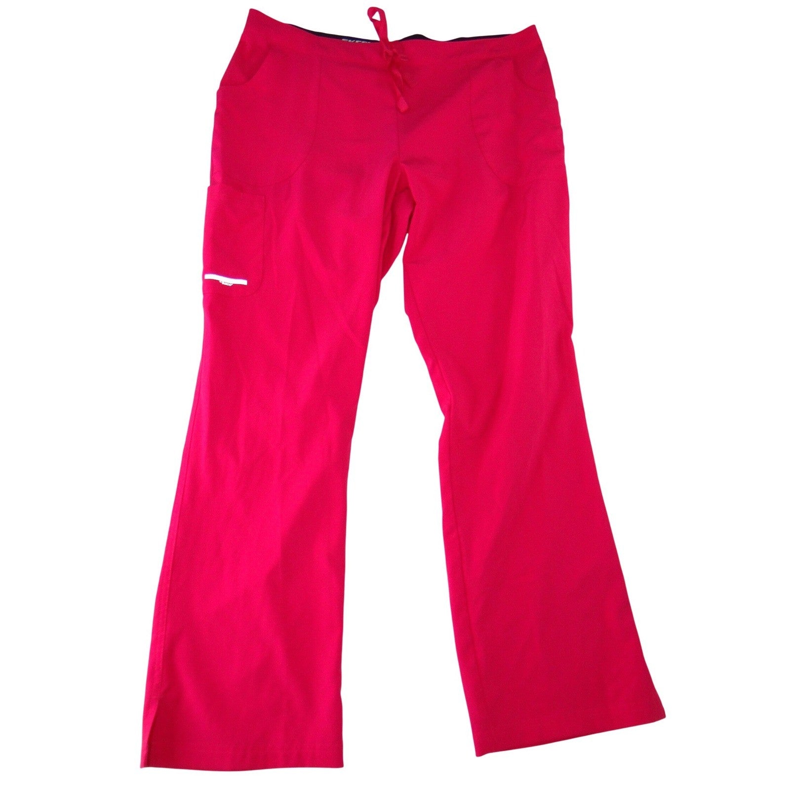 Skechers by Barco Womens XL Pink Straight Leg Cargo Scrub Pants