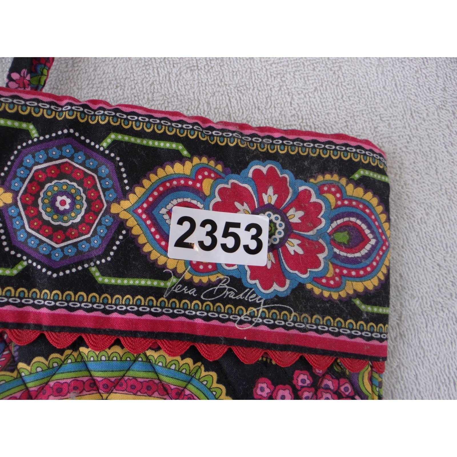Vera Bradley Provencal Paisley Quilted Christmas Stocking Front Pocket Bells