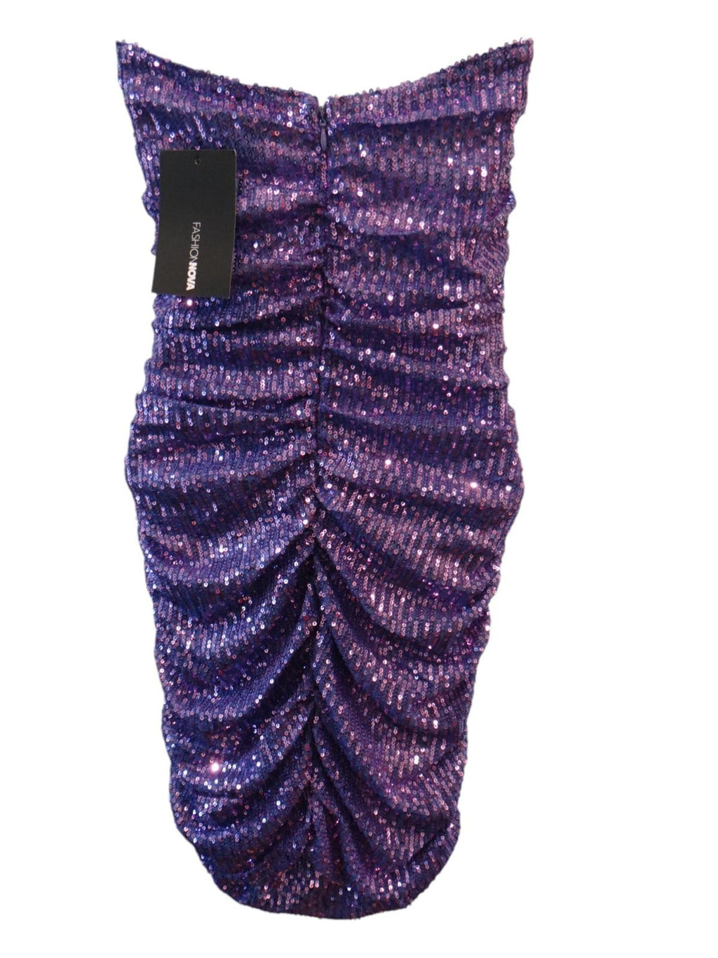 Stunning Purple Sequin Strapless Dress