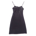 Urban Outfitters Black Velvet Ruffle Mini Dress Spaghetti Strap Tie Front