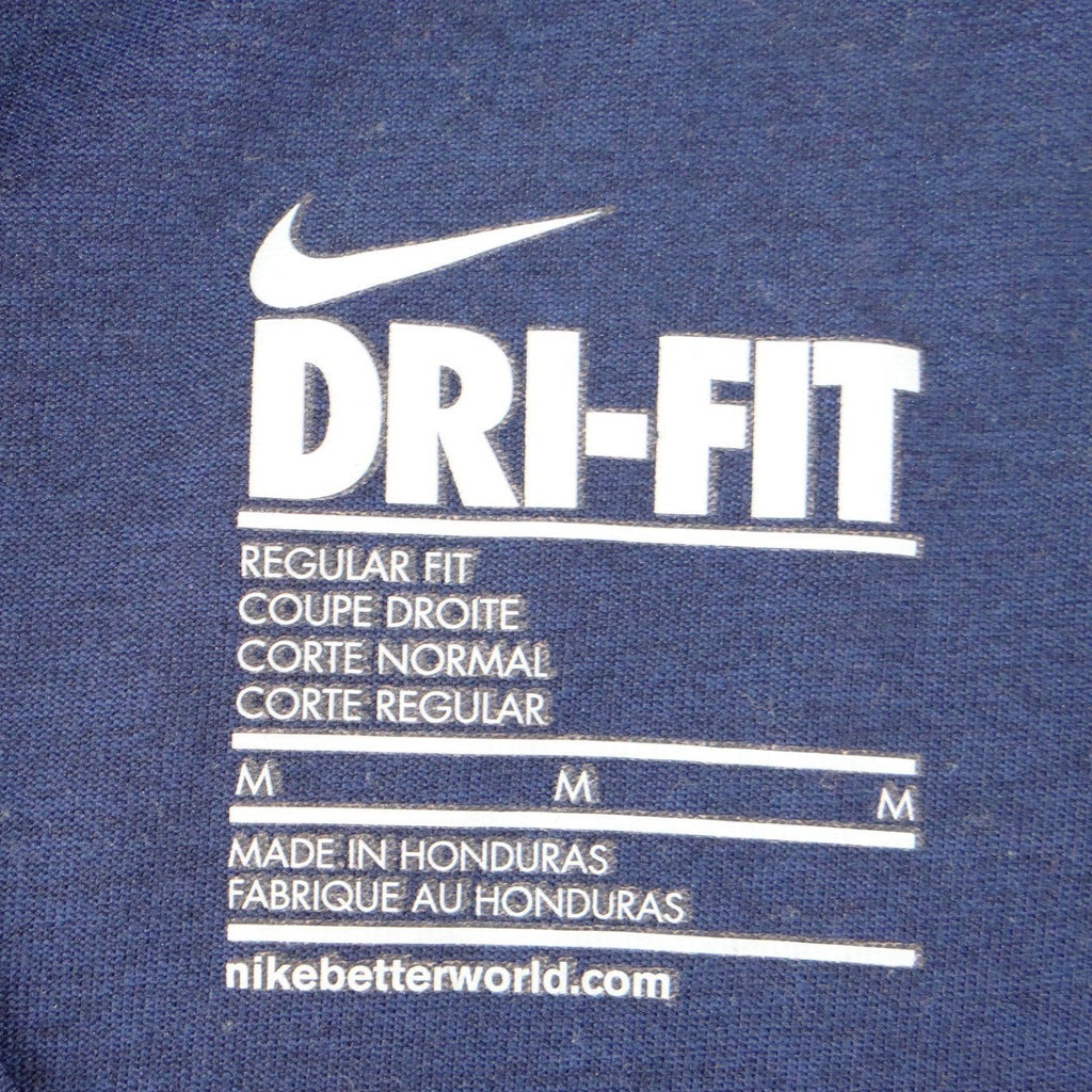 Nike Dri-FIT Womens V-Neck Short Sleeve Training Shirt Navy Blue Regular Fit M