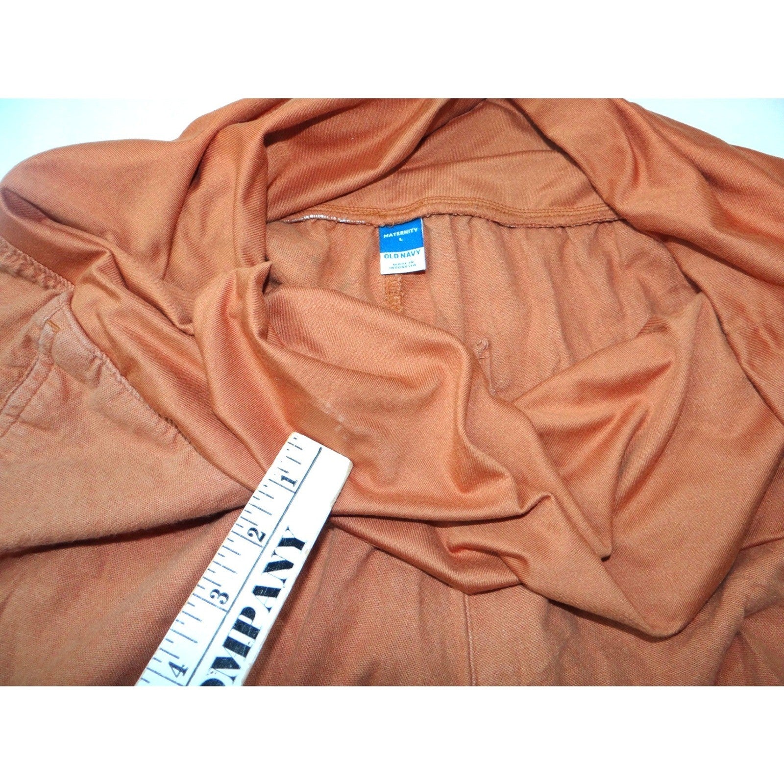 Old Navy Maternity Shorts Orange Cotton Blend Elastic Waist Size L