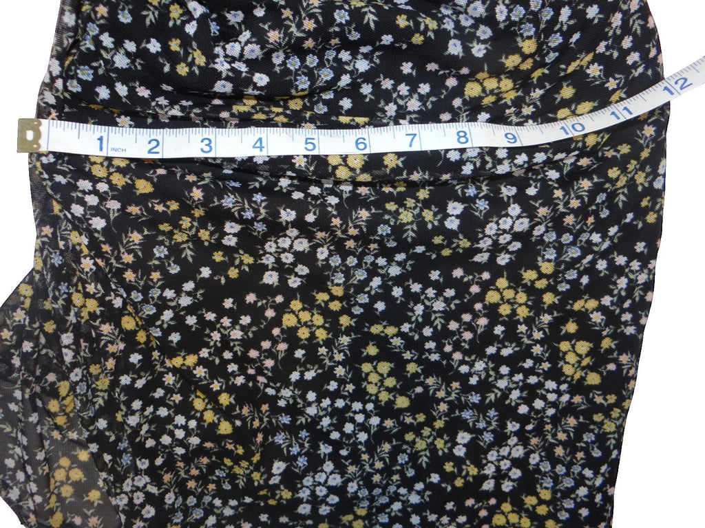 Y2K Ultra Flirt Women's Black Floral Midi Dress Size Small