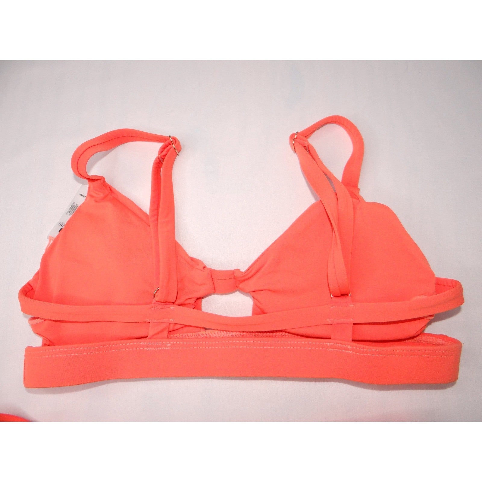 TiniBikini Coral Cutout Triangle Bikini Swimsuit Set Women Size S