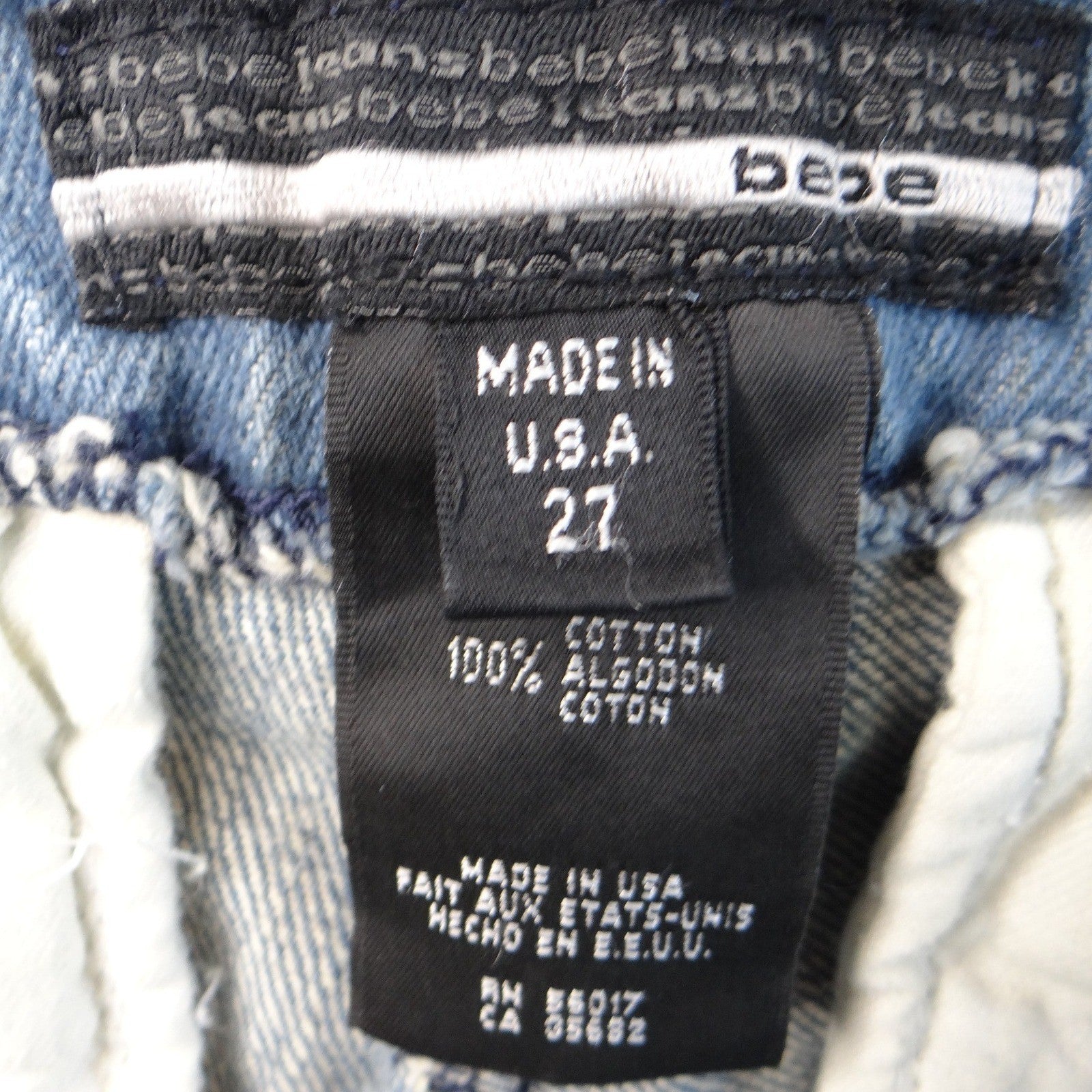 Bebe Jeans Womens Size 27 Blue Denim Flare Leg Jeans Made in USA