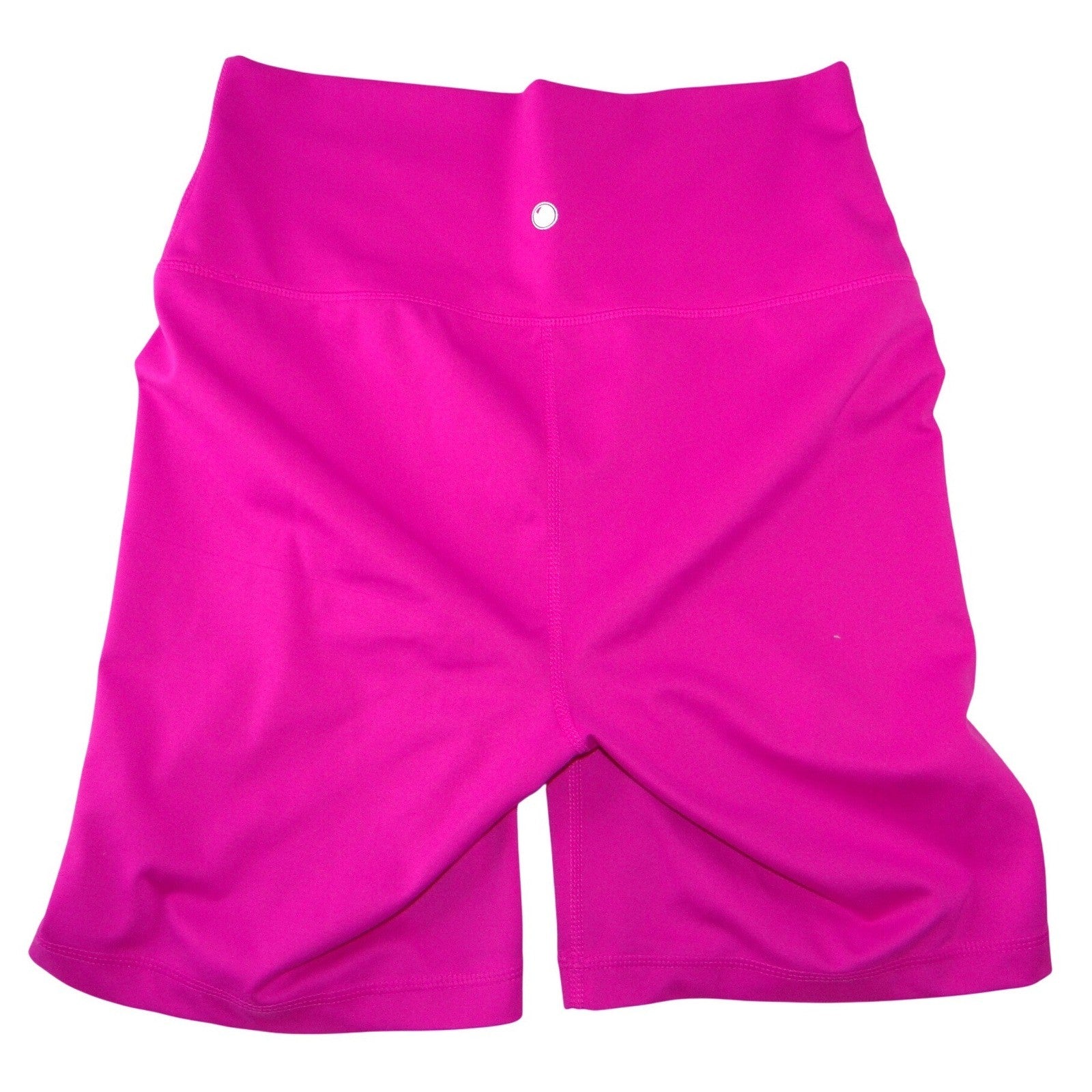 Yogalicious Lux Womens High Waisted Biker Shorts Magenta Pink Size L