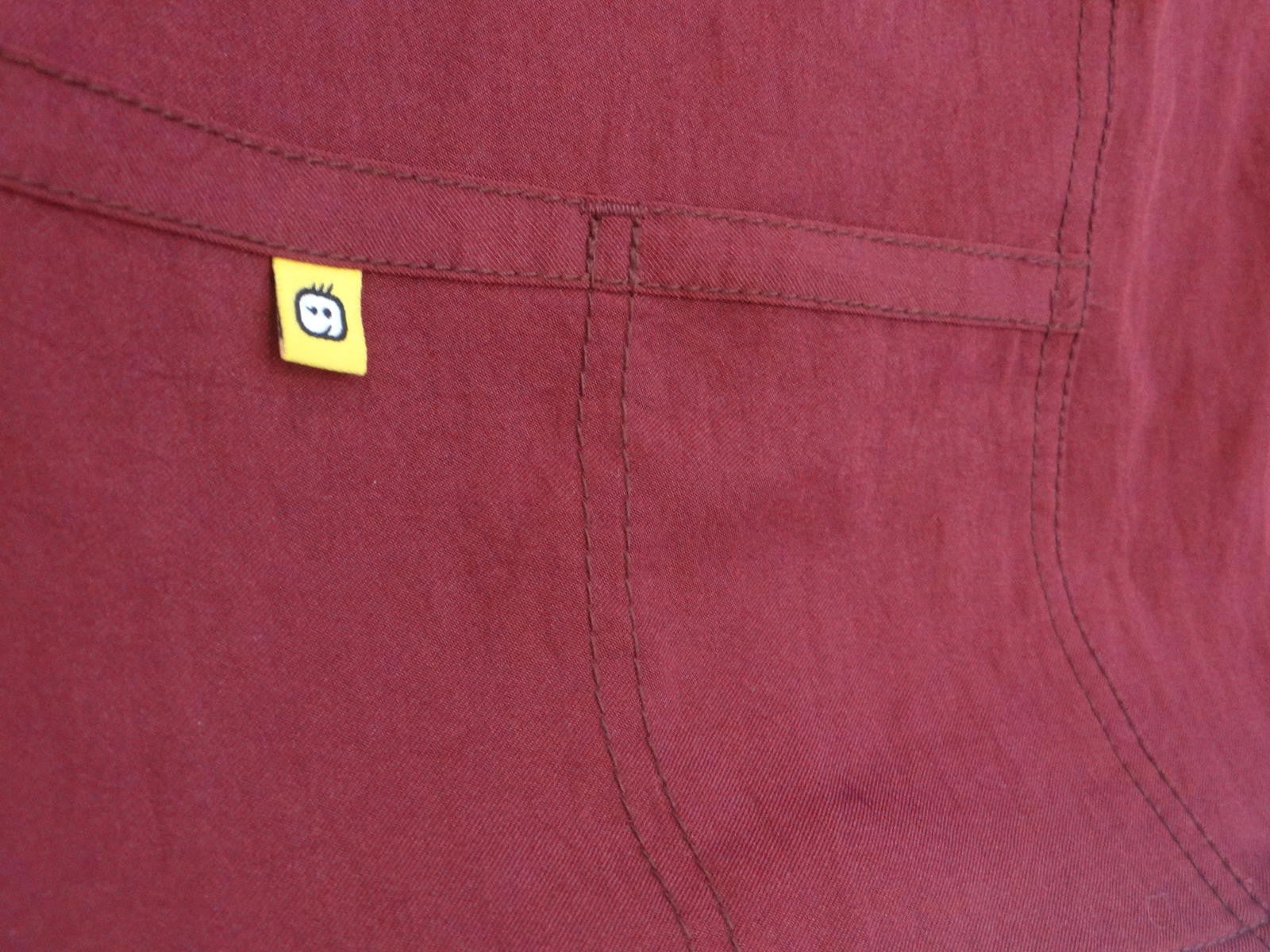 Four-Stretch Women's Burgundy Button-Front Medical Scrub Jacket XL