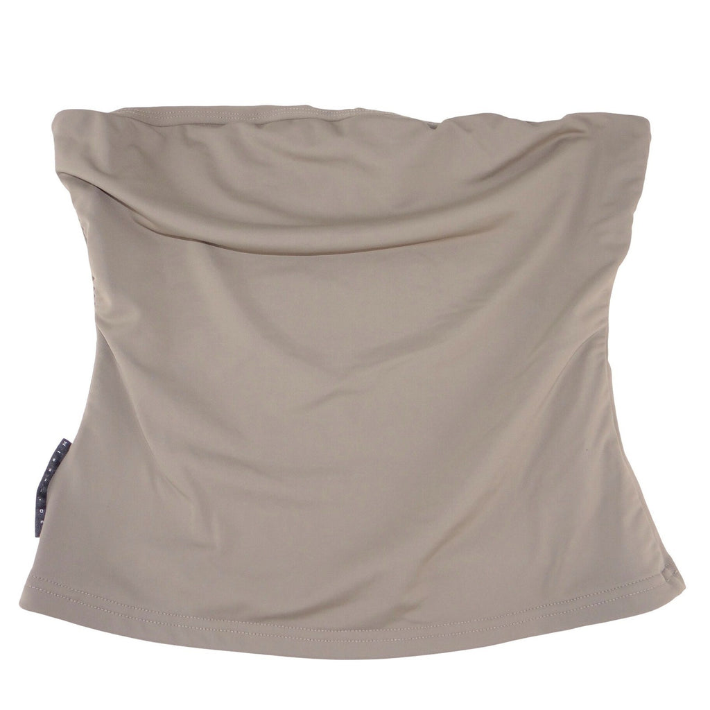 Missguided Taupe Brown Strapless Tube Top Minimalist Stretch Bandeau Bodice