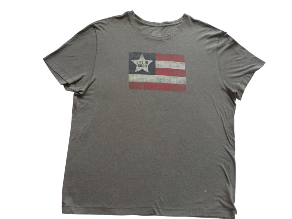 Life Is Good Men's Graphic Tee - Flag Design