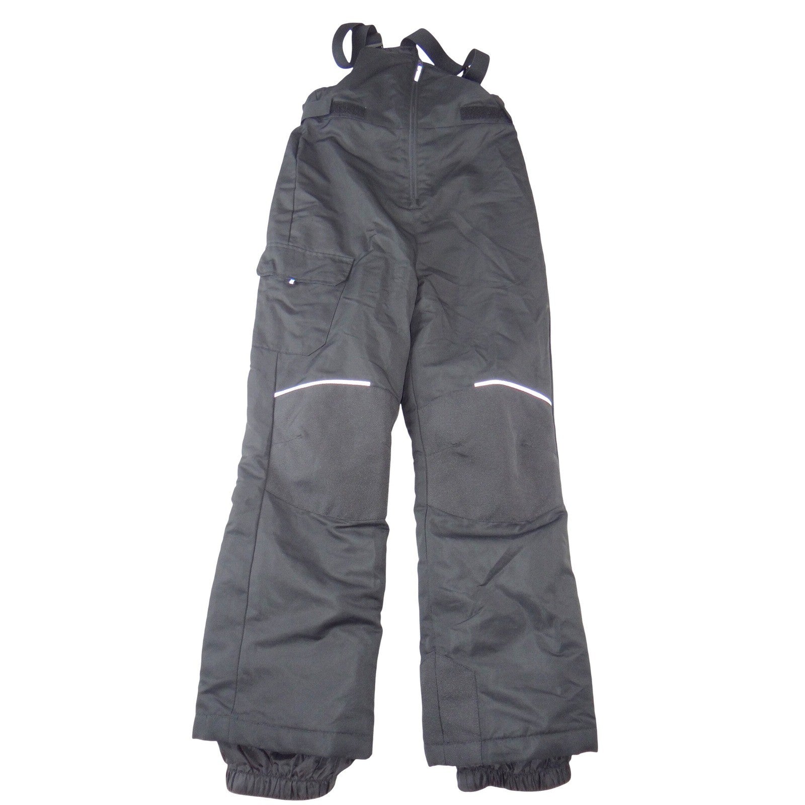 Swiss Tech Black Insulated Snow Bibs Girls Size L 10-12 Ski Overalls Pants